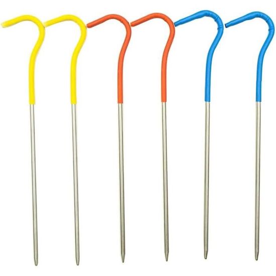 Lot De Piquets De Tente Avec Crochet, Longueur 20-40 Cm - Résistants Et Pratiques Pour Le Camping
