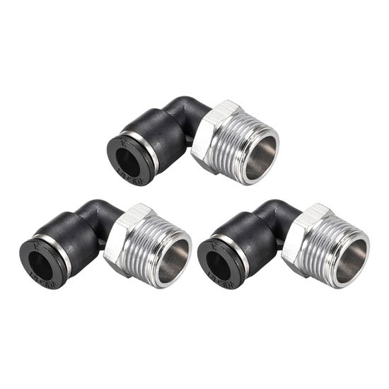 Raccord Coudé Enfichable Rapide Pour Filtre à Eau RO - Lot De 3, Compatible Tuyaux 1/4" Et 3/8" - 10