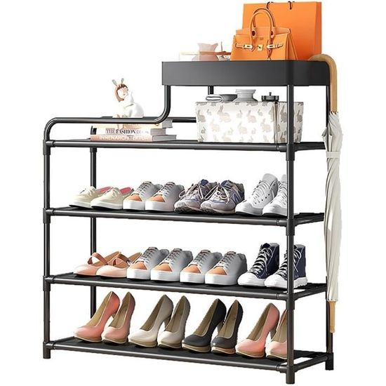 Armoire De Rangement Autoportante En.casa - Effet Chêne Et Rotin, 162x75x36 Cm - Pour Cuisine, Salon, Chambre