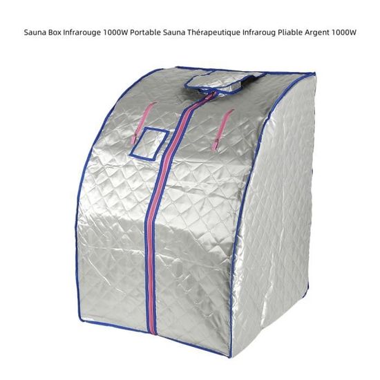 Sauna Box Infrarouge 1000W Portable Sauna Thérapeutique Infraroug Pliable Argent 1000W 