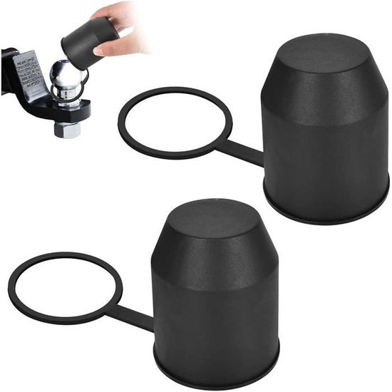 Couverture À Boule D'attelage Remorque 2 Pcs Capuchon Boule Barre Remorquage Universel Pour Caravane Remorque Remorquage Housse De Protection Universelle Pour Boule D'attelage De Voiture En Caoutchouc