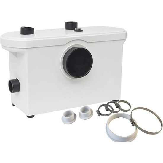 Broyeur Sanitaire WC 600W - Pompe De Relevage, Refoulement 5.5m - Pour évacuation Sous Circuit