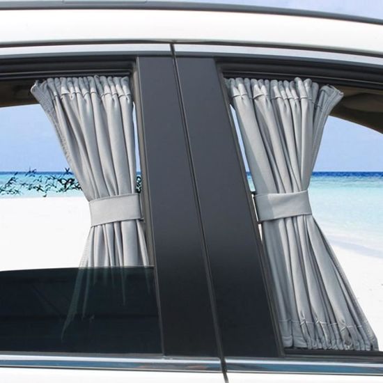 Rideau pare-soleil universel pour vitres latérales de voiture, 2 pièces, taille S,L GY-S