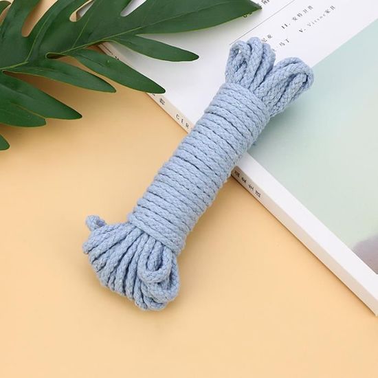 Corde Torsadée Coton 10 Mm X 10 M – Pour Macramé, Suspension Plantes, Décoration – Plusieurs Couleurs – Naturelle Et Durable