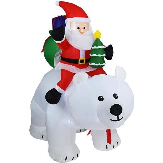 Décoration gonflable de Noël de 180 cm avec lumières LED intégrées