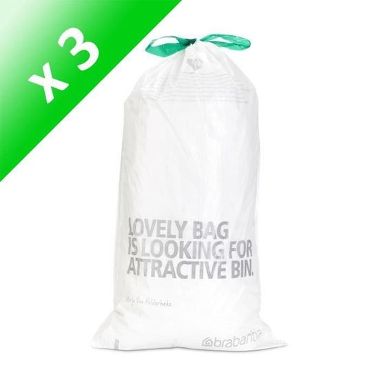 BRABANTIA Sacs poubelles 30 L Blanc (Lot de 3) Cdiscount Au quotidien
