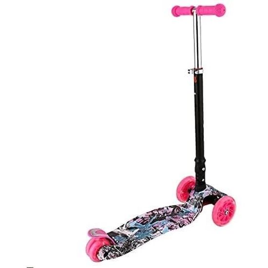 Trottinette 3 Roues Enfant Hurtle - Roues LED, Guidon Réglable, Pliable, Pour 3 Ans Et Plus, 50 Kg Max - 2