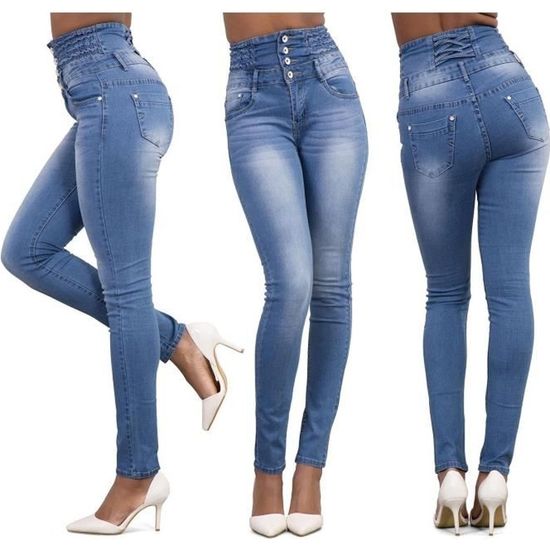 Jean slim bleu clair femme cheap