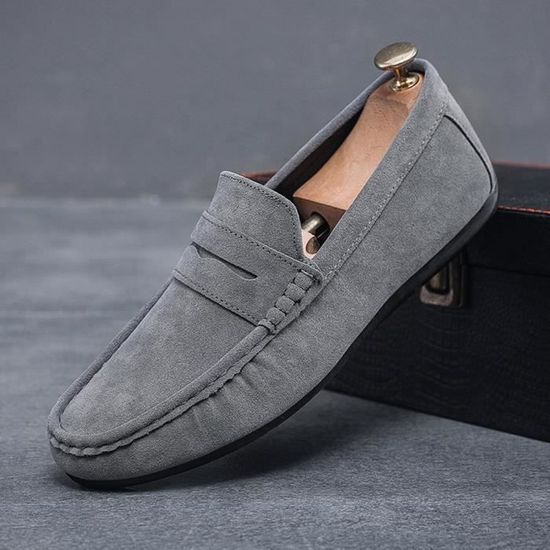 Mocassin homme store gris clair