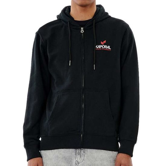 Sweat a Capuche Zippe Noir Homme Kaporal Carele Black Cdiscount Pret a Porter