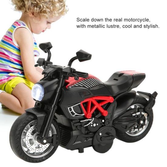 Jouet Moto En Alliage Pull-back - 5x6x9 Cm - Fonction Recul Et Marche - Pour Enfants +3 Ans - Cadeau Anniversaire, Décoration