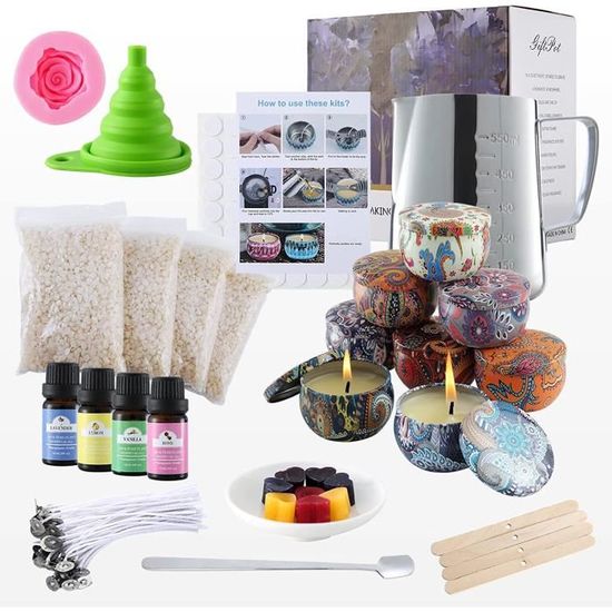Pot à Cire 1,2L Pour Bougies DIY - En Aluminium Avec Poignée Anti-Chaleur - Fonte Cire Savon Artisanat