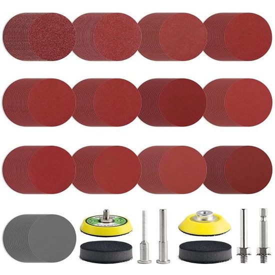 50 Disques De Ponçage 75mm – Grains 600 à 3000 – Lot Carbure De Silicium – Neuf