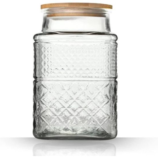 Grand Bocal Vintage en Verre Épais - Bouchon Liège - - Décoration