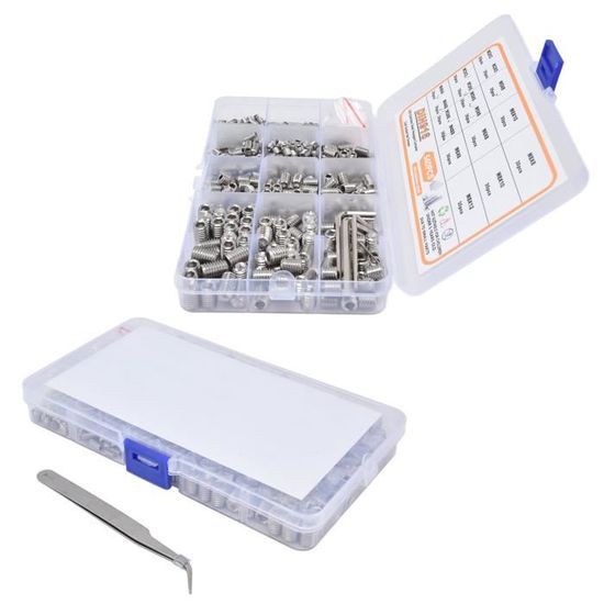 Cikonielf Assortiment de vis 110 pièces vis auto-perceuse tête