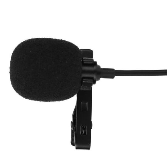 Mini micro-cravate à pince de 3,5 mm Interview de diffusion en direct MIC  pour téléphone portable (1,5 m) - Cdiscount TV Son Photo