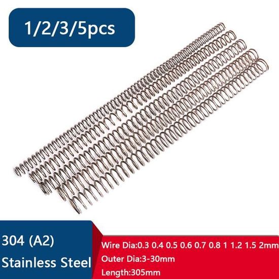 20 Ressorts Compression Inox 0,6x11 Mm - Longueur 10 Mm (acier Inoxydable, Pour Bricolage Et Réparations)