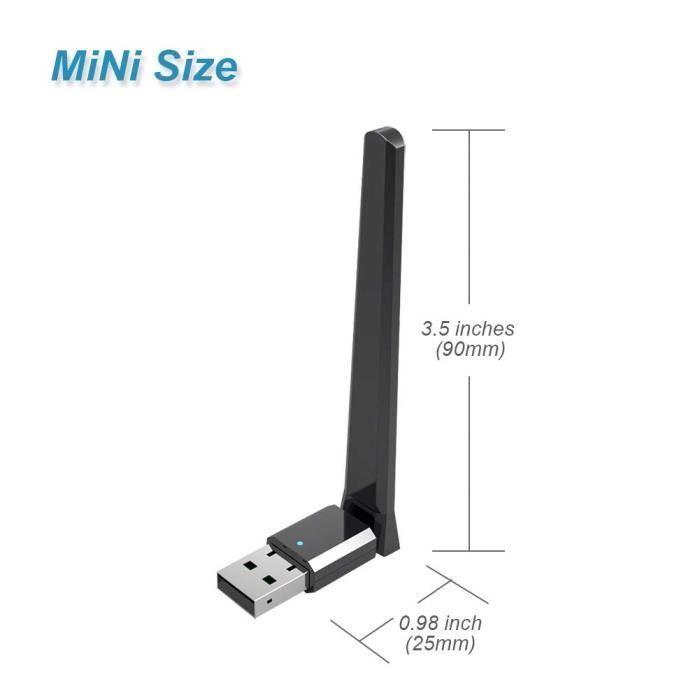Alpexe Clé USB WiFi, Adaptateurs USB Wifi Dual Bande 2.4G 300Mbps compatible avec Win 8/7/XP/Vista/2000/Mac Os X 10.4-10.12.1