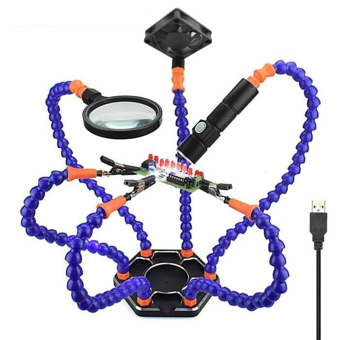 Outil D'aide À Main De Plusieurs Avec 6pcs Bras Flexibles Pour Station De Réparation De Soudure À Carte De Circuit Imprimé
