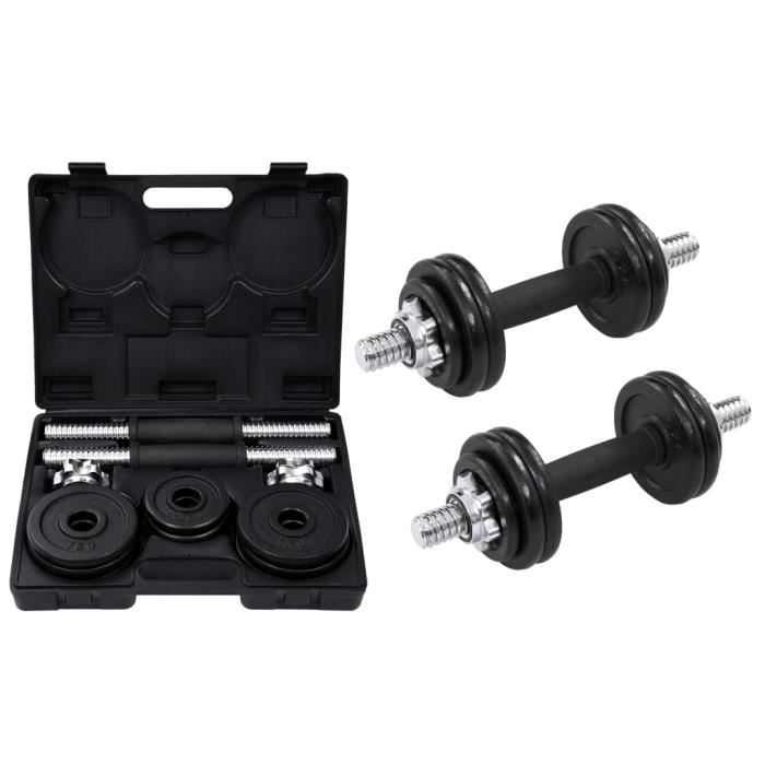 Ensemble d'haltères 19 pcs 15 kg Fonte RUR