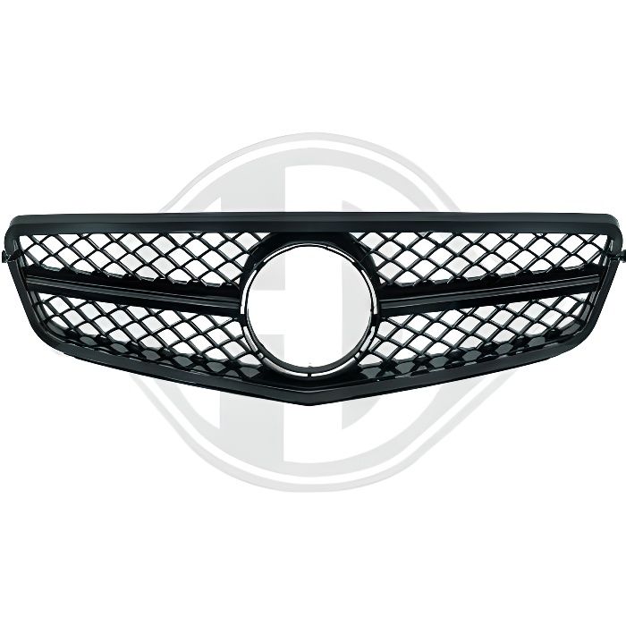 1672840 , Grille de calandre noir brillant Sport optik pour MERCEDES Classe C de type W204 de 2011 a 2014.