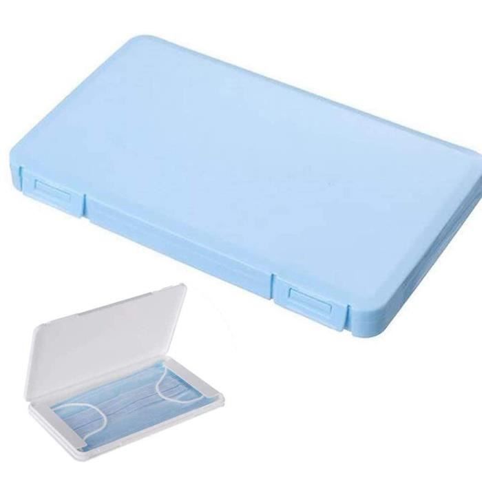 Boite de Rangement Bleu pour Masque Anti-poussière Ce coffret peut contenir jusqu'à 10 masques