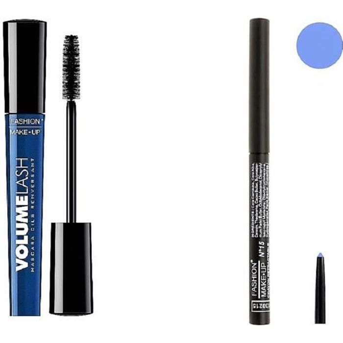 Kit Mascara Volume Bleu + Crayon Yeux Bleu Ocean
