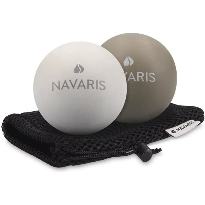 Accessoires de massage manuel Navaris 2X Balle de Massage - Boule Lacrosse Auto-Massage Muscle Pieds Dos épaules - pour 178900