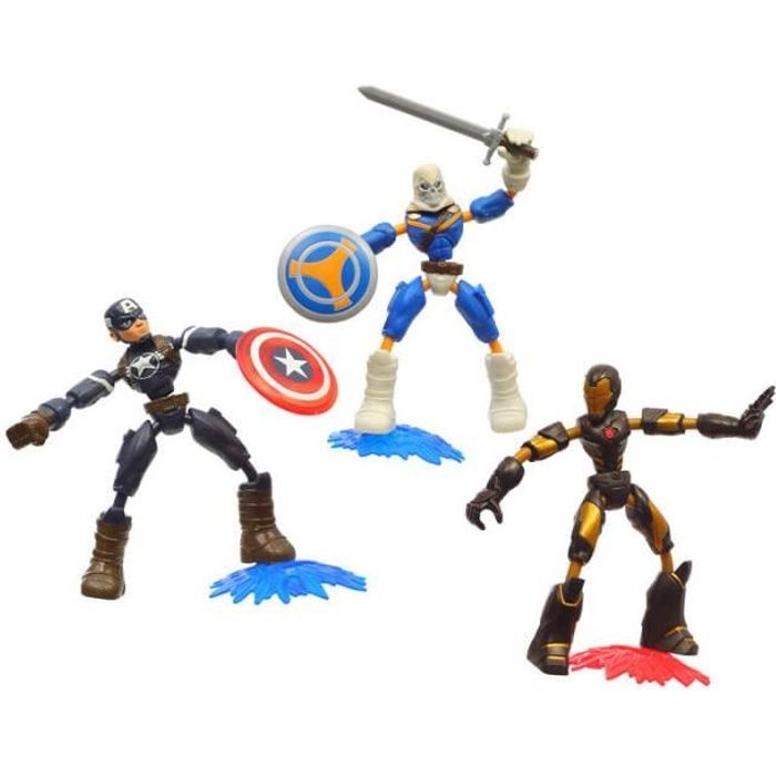 Marvel - Avengers Bend and Flex - Coffret 3 Figurines - 15 cm
