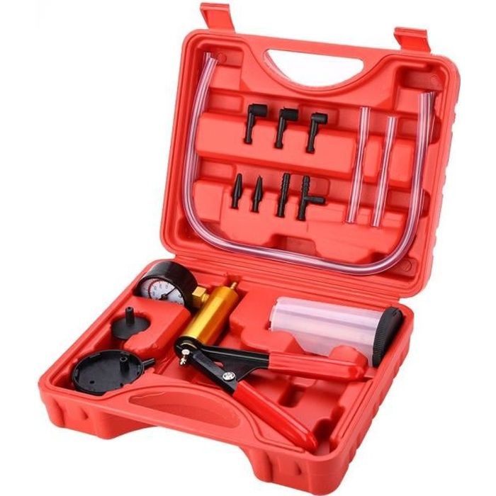 DBA Kit de pompe a Purge de frein pour moto Purgeur Liquide de Frein Testeur à Vide pour Voiture Outil Manuelle Coffret