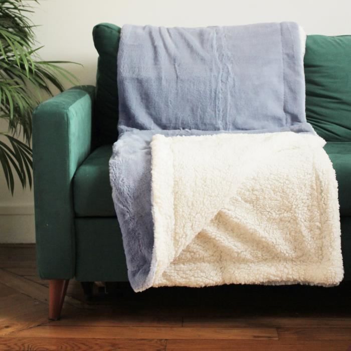 PLAID COCOON 130 x 170 cm 610 g/m² - Couleur ASHLEY BLUE