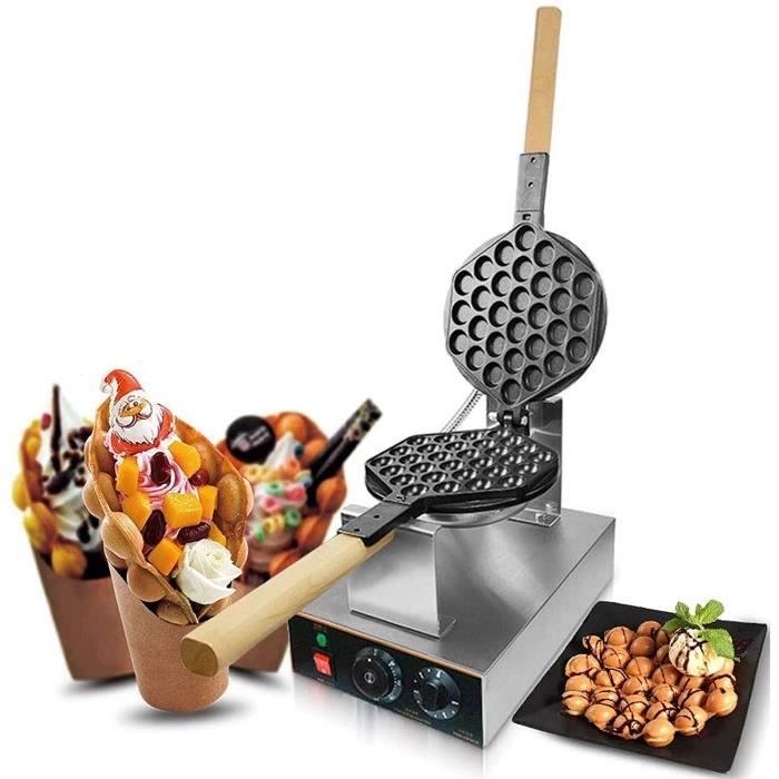 GAUFRIER ZXYY Bubble Waffle Maker Commercial Electric Hong Kong Egg Gaufrier Thermostat Manuel en Acier Inoxydable antiadheacute712