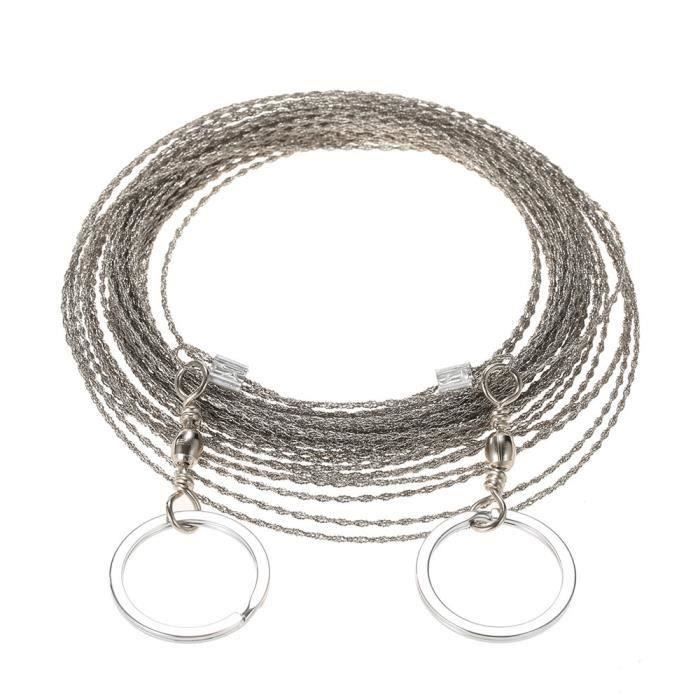 Docooler Scie Fil Camping Randonnée Kit de Survie en Plein Air Équipement de Survie Rescue Scie Fil Portable 10m