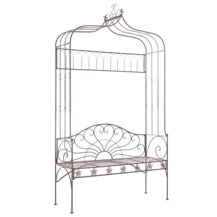 GES Banc de jardin 122 cm Fer Marron antique