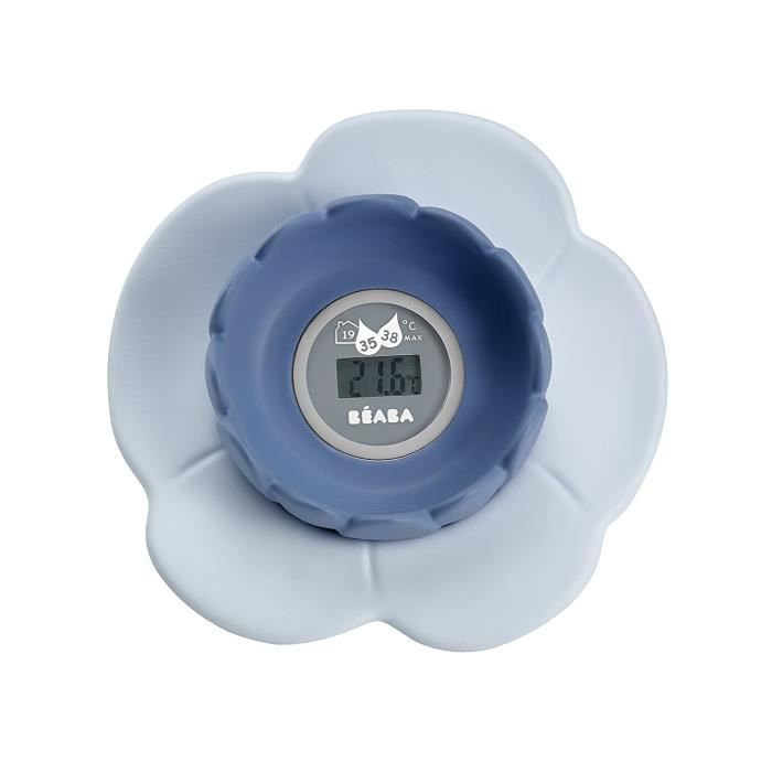 Béaba Thermomètre de Bain Lotus, Gris-Bleu