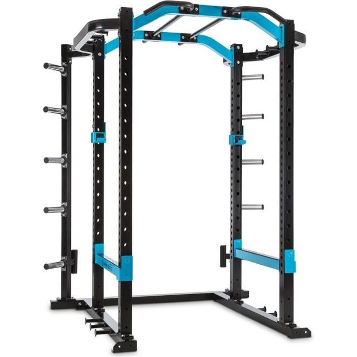 CAPITAL SPORTS Amazor P Pro Rack de musculation , supports pour disques de poids & haltères , Monkey Bar , J-Cups , acier massif