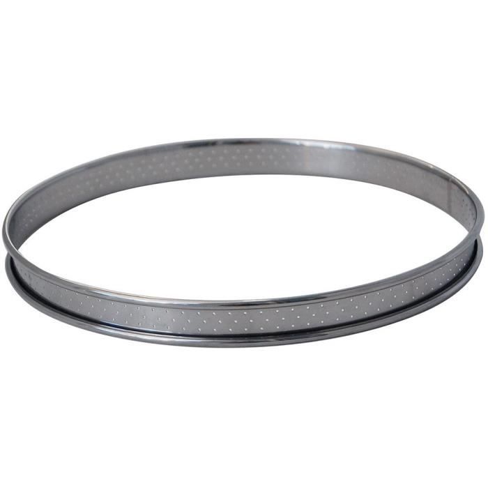 Cercle à tarte perforé à bords roulés 10 cm