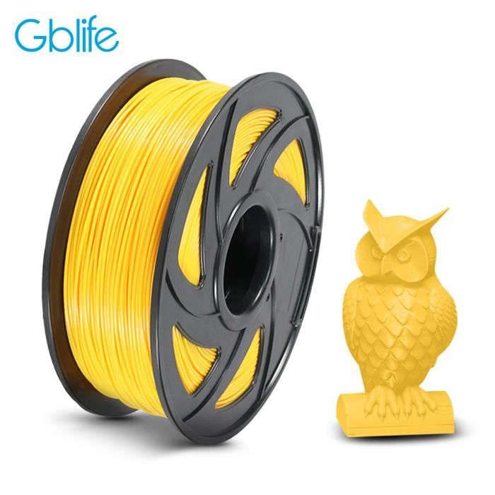 Filament PLA GBlife 1.75MM 1kg pour Imprimante 3D Jaune