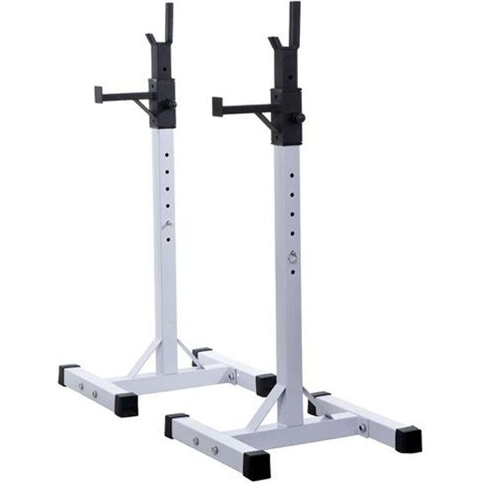 Stockage/support de musculation entrainement pour barre longue haltere charge max 200kg 14