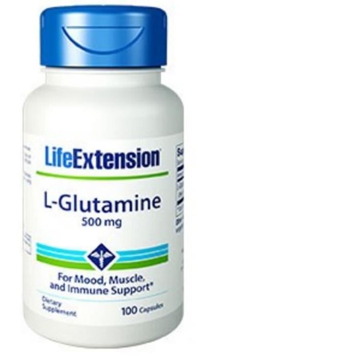 L-Glutamine 500 mg - 100 capsules - Life Extension