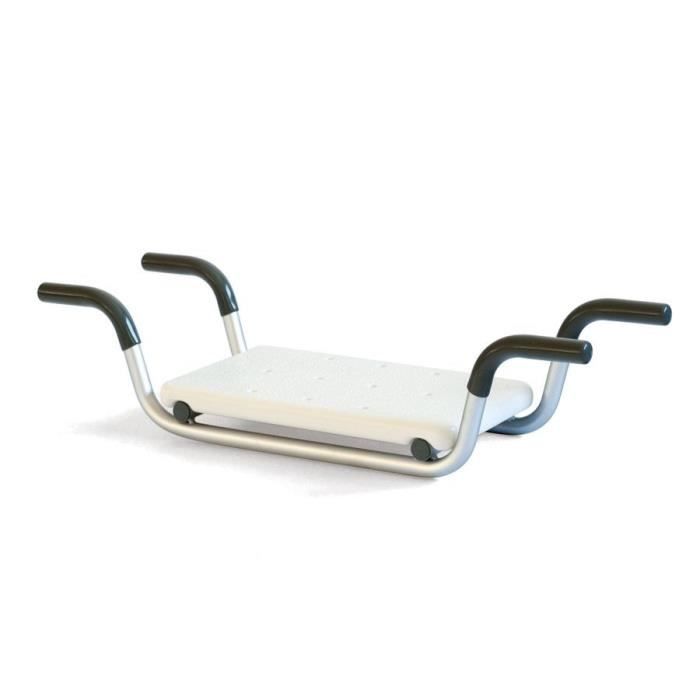 MILL'O SANTE Siège de bain suspendu - Plastique ABS et Aluminium léger - Blanc - 1,38 kg - 75 cm x 25 cm