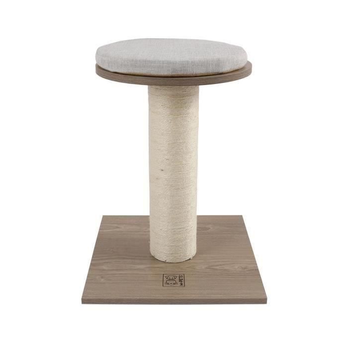 M PETS CatElite - Arbre à Chat MARILYN II - 40 x 40 x 48 cm - Plateforme en bois MDF avec poteau en sisal