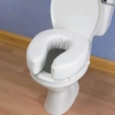 Rehausseur de toilettes rembourré existe en 2 hauteurs: 5 ou 10 cm
