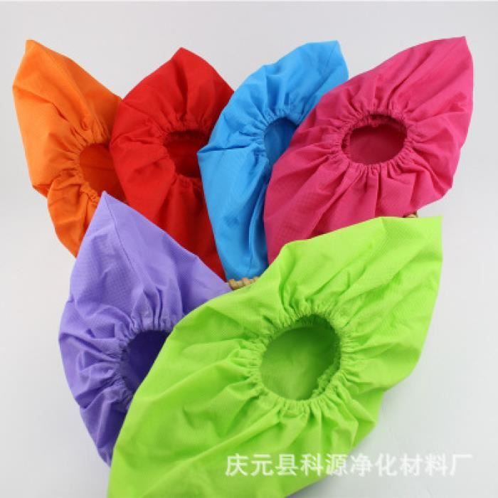 10 paires de couvre-chaussures en tissu non tissé lavable épaisses antidérapantes couvre-pied intérieur PORTE-CARTES - POCHETTE