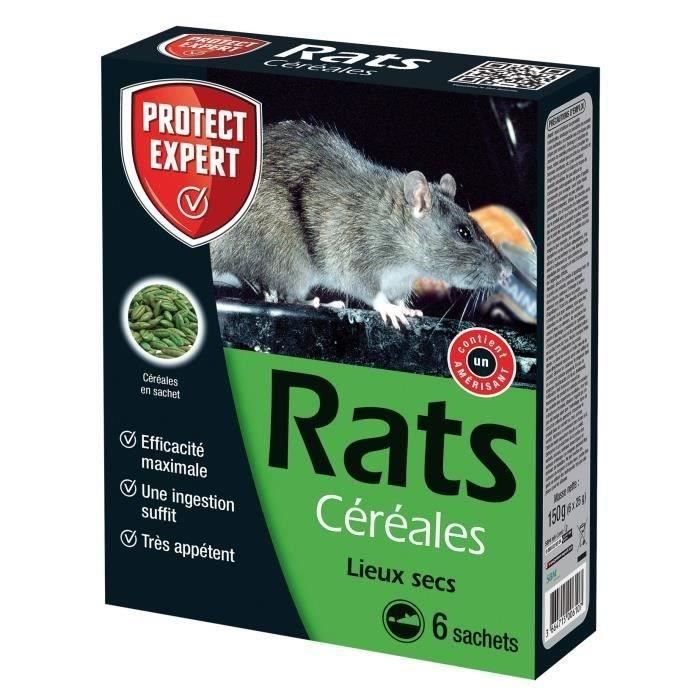 PROTECT EXPERT RADIF150 Rats Cereales-6 sachets pour lieux secs, 150 GR