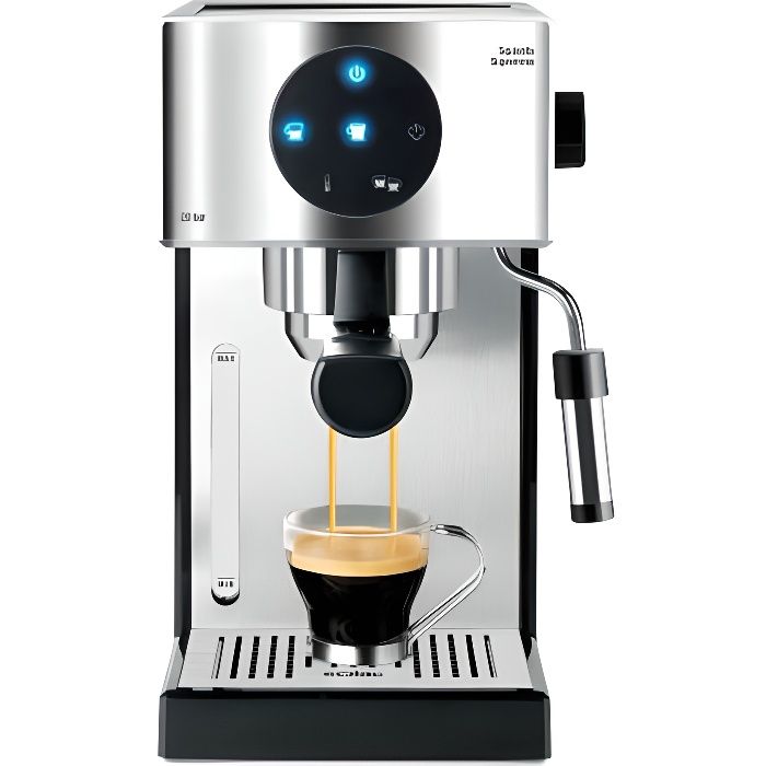 SOLAC Squissita Supremma - Machine à expresso compacte - 1000W - 20 bars - Système double Cream - Commande LED - Chauffe tasse Inox
