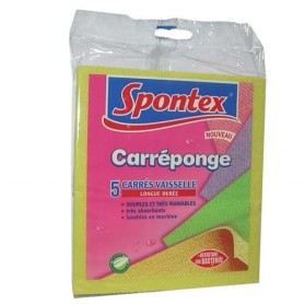 SPONTEX Eponges carrées x5
