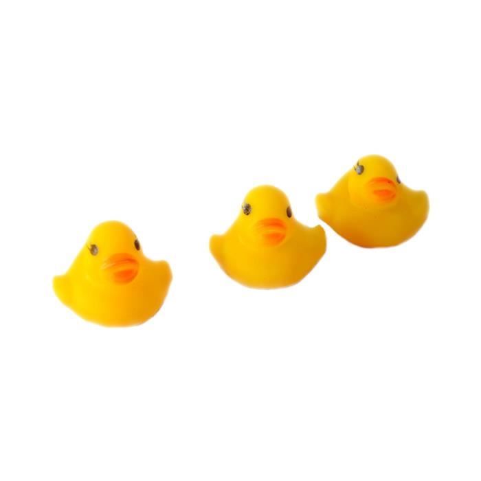 TRIXES Lot de 10 Mignons Mini Canards Grinçants Jaunes pour le Bain