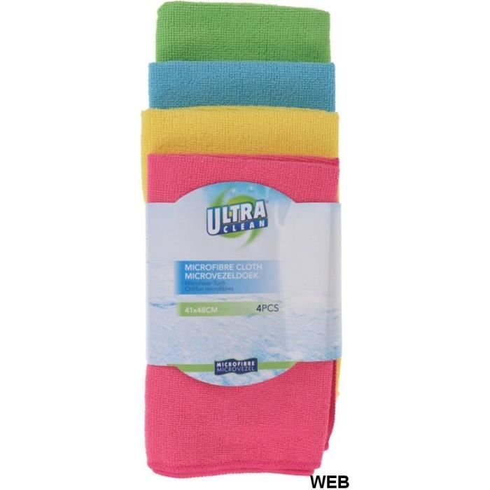 Ensemble de chiffons microfibres 40x48cm de différentes couleurs