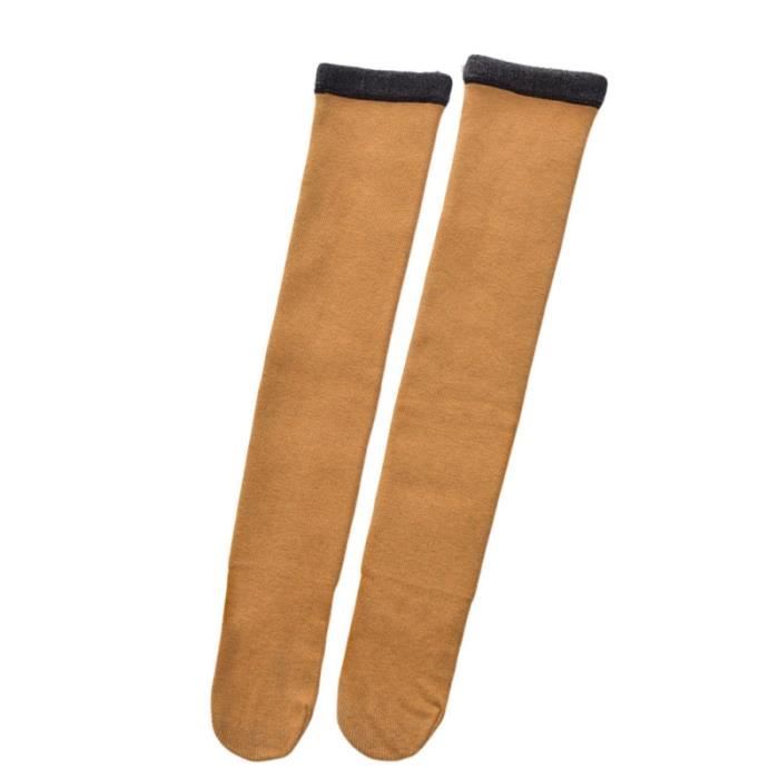 1 Pair Women Cotton Stocking Stylish Color Cold Protection Socks Long Tube Lady for Autumn ABATTANT WC - REHAUSSEUR WC